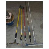 Ames Digging Fork, Razor-Back Rake, and Purdy Power Lock Extension Pole