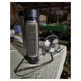Hunter Model HPHT15-E Oscillating Tower Heater and Beyond Breeze Desk Fan