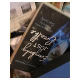 Assorted Office Supplies including Avery Pin Style Name Badges, Desk Lamp, and Various Stationery Items