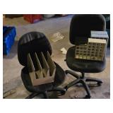 Office chairs with file organizers and magazine holders