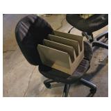 Office chairs with file organizers and magazine holders
