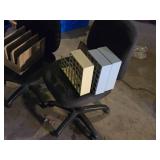 Office chairs with file organizers and magazine holders