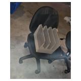 Office chairs with file organizers and magazine holders