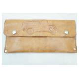 Vintage Leather Billfold Wallet 9.5"x4.5"