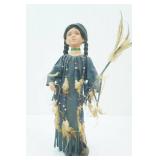 Collectible Native American Porcelain Doll. 22" tall