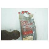 Hand Tools Lot: large wrench, shears, pliers, hammer, large drill bit