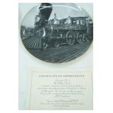 BNSF Collectors Plates with Certificates of Authenticity 14ct. All are edged with 23K Gold