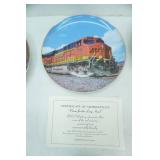 BNSF Collectors Plates with Certificates of Authenticity 14ct. All are edged with 23K Gold