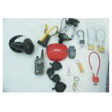 Gun Locks, Headlamp, Ear Muffs, Slingshot, Walkie