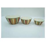 Ceramic Nesting Mixing Bowls At Home America Collection (they have some chips around the rim)