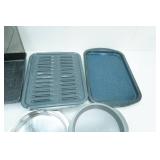 Broiling Pan, Covered Cake Pan, Metal Pie Plates