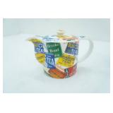 Paul Cardew "World Tea" Porcelain Teapot; Design Pac matte brown triangular stoneware teapot