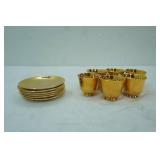 vintage Gold-Gilt Footed tea cup and saucer set
