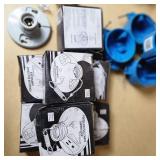 Lot of Electrical Supplies Including Porcelain Pull Chain Lampholders, GE Wall Switch Outlet, and Electrical Boxes