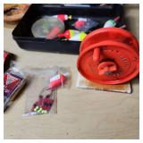 Fishing Gear including Rattle Reel, Fishing Rods, and Accessories