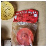 Ice House Wall Mount, Yellow Ice Scoop, and Rattle Reel