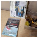 Fishing Tackle and Tools Including Pliers, Multi-tool, and Sinkers