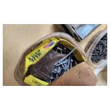 Assorted Nails and Screws in Various Containers