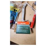 Painting Tools and Supplies including Wooster Masonry Coater, Roller Trays, and Paint Rollers