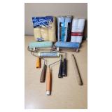 Paint Roller Lot including Sears Roebuck Roller, Contractor Packs, and Accessories