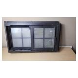 Used Sliding Window with Black Frame, Total Dimension 18x30