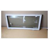 White Framed Glass Window Pane 16 x 34 1/2