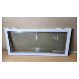 White Framed Glass Window Pane 16 x 34 1/2