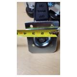 Heavy-duty swivel casters with brakes set, including mounting plates and locking mechanisms