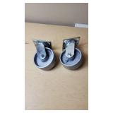 Heavy Duty Swivel Casters approximately 5 inches in diameter