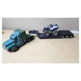 Mattel Truck and Trailer with Monster Truck Toy Set