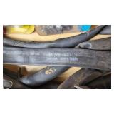 Mixed Bicycle Parts and Accessories including Kenda Bicycle Tube, Bell Brake Cable Set, Handlebars, and Pedals