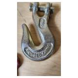 3/8 Forged China Hook, Red Clevis Hook, Large Red Hook