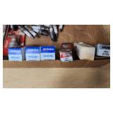 Mixed Brand Spark Plugs and Cleaner Lot including E3, AC Delco, and Champion