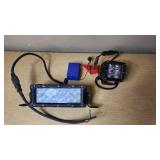 LED Light Bars and Accessories Set including Wiring and Battery Pack