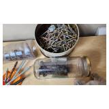 Assorted Hardware and Fasteners including Screws, Bolts, and Brackets