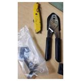 Tool Box with Assorted Electrical Tools and Hardware