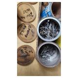 Lot of Nails and Screws in Various Containers