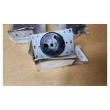 Leviton Electrical Components including 30/50 Amp Dual Power Plug, 50A Surface Mount Power Outlet, and Vehicle Use Outlet