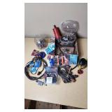 Assorted Automotive and Electrical Items including Engine Heater, Light Bulbs, and Wiring