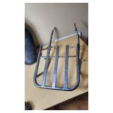 Harley Davidson and Other Motorcycle Parts Set including Sportster Seat, Backrest, and Various Accessories
