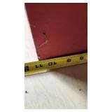 Red Metal Storage Cabinet with Shelving 22.5" tall