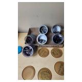 Assorted metal fittings and connectors in various containers