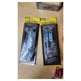 Lot of Hardware Items including Keyed T-Handle Lock, Hook & Plate Latch, and Metal Brackets