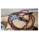 Metal Clamp Lights and Work Light with Extension Cord Lot