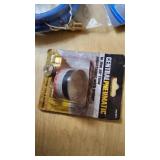 Various Brands Plumbing and Air Tool Accessories including Drill Master Drill Water Pumps, Merlin Pressure Gauge, and Apache Air Hose Lot