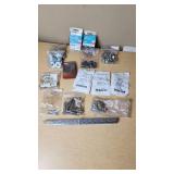 Assorted Hardware and Fasteners including Nylon Lock Nuts, Bolts, and Washers