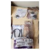 Various Hardware and Plumbing Parts including SharkBite Connectors, Springs, and Belwith Cabinet Hardware