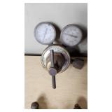 Torch Gas Regulators and Valves Lot including Oxygen and Propane Regulators, Valves, and Gauges