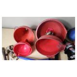 Lot of Plastic and Metal Funnels and Spouts with Flexible Hose Attachments
