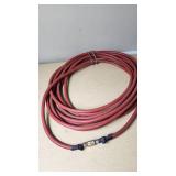 Red Rubber Air Hose with Quick Connect Fittings